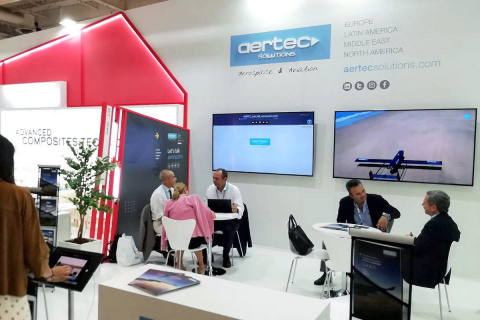 AERTEC Solutions stand  in the Paris Air Show 2019, Le Bourget
