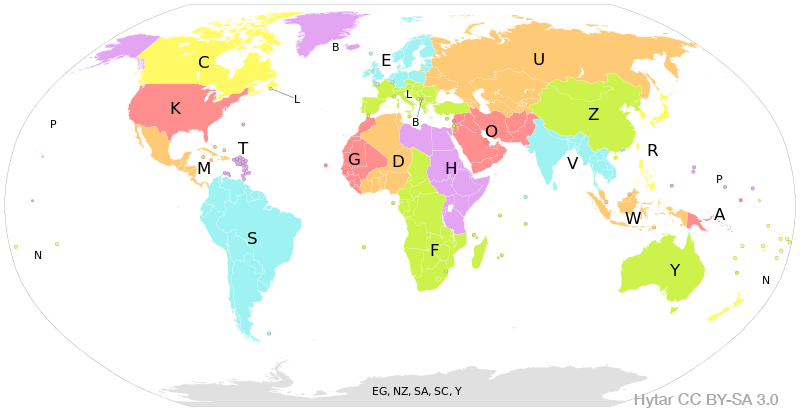 ICAO airport region codes