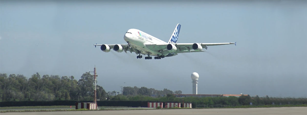Airbus A380 en Málaga