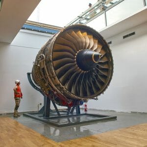 Rolls Royce Trent 900 engine at Malaga Museum